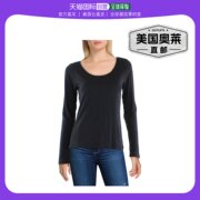 sanctuaryWomens Round Neck Long Sleeve T-Shirt - black 美