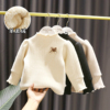 1-5岁女宝宝针织棉上衣女婴儿，冬装3女童，豪华一体羊羔绒打底衫