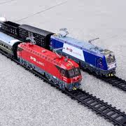 高档电力火车玩具合金电动遥控机车和谐号真模型玩具轨道小火车套