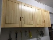 定制实木顶柜组装松木，简易衣柜储物柜厨房吊柜挂墙柜壁柜
