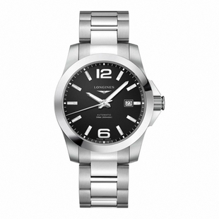 Longines浪琴男表康卡斯系列时尚钢带手表机械表L3.777.4.58.6
