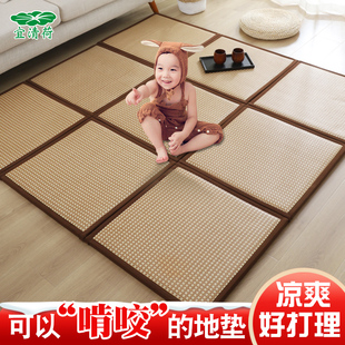 xpe爬行垫加厚婴儿，泡沫地垫拼接60x60日式榻榻米，藤编凉席地毯客厅