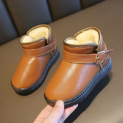 儿童反季雪地靴女童短靴防水男童棉鞋冬季加绒鞋