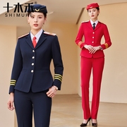空姐制服职业套装，女秋冬季高铁乘务员，正装高级感售楼部经理工作服