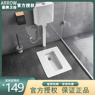 arrow箭牌蹲便器水箱整套卫生间，蹲式厕便池，防臭厕所大便器ae5007