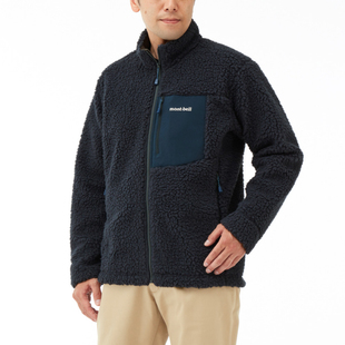 Montbell日本2023年冬季户外加厚保暖抓绒衣男款开衫摇粒绒外套
