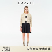 dazzle地素奥莱logo条纹休闲a字jk百褶裙，短裙半身裙女