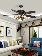 名家汇52寸吊扇灯风扇，一体客厅复古美式现代电扇带灯家用实木灯具