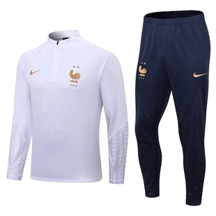 正版2022法国训练服球衣，外套长袖半拉链国家队服套装秋男