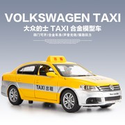 仿真132大众的士taxi汽车模型，合金声光小男孩礼物儿童出租车玩具
