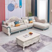欧式科技布沙发(布沙发)组合客厅现代简约大小户型转角型可拆洗布艺沙发