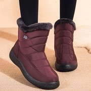 2021棉鞋冬季加厚保暖女士雪地靴女侧拉链防水棉，靴子短靴加绒