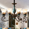 陶瓷吊灯餐厅卧室书房简约欧式灯饰奢华大气美式复古玻璃客厅灯具