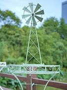 花架风车地面田园户外白色复古绿色，铁艺装饰半圆，爬藤架墙角置物架