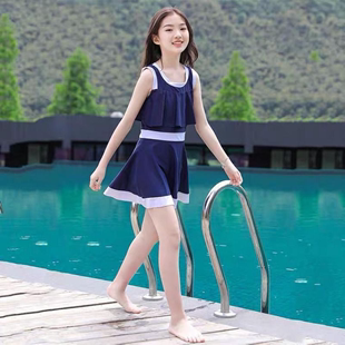 13儿童泳衣女童连体12岁中大童游泳装15女孩学生2023浮力韩版