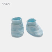 aqpa春秋冬婴儿护脚套0-6个月夹丝绵新生儿脚套护脚保暖外出鞋子