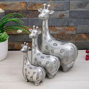 金属工艺品摆件精美动物，存钱罐欧式创意可爱长颈鹿储蓄罐儿童