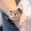 施洛华机械表手表，女款透明名表女式品牌，轻奢小众davena满天星腕表