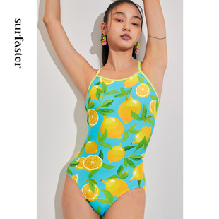 买3免1054柠檬树，速浪竞速三角连体游泳衣，女生专业单层