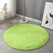 简约丝毛现代纯色地毯圆形，客厅沙发垫卧室床边满铺长毛地毯