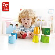 Hape几何螺旋套 木制宝宝早教智力2-3岁儿童早教益智玩具木制木质
