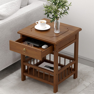 客厅沙发边柜小茶几麻将桌边角几小方桌置物架茶桌茶台边茶叶柜子