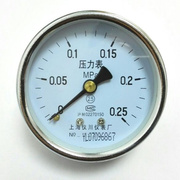 。轴向压力表 60mm 压力0～0.25mpa 铜螺纹m14x1.5 精度2.5上海仪