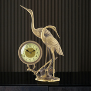 纯铜座钟客厅家用台钟摆件，新中式摆件钟表，坐钟客厅家用时尚静音钟
