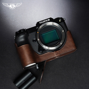 tp原创真皮富士gfx100s相机，包皮套(包皮套)gfx50sii二代保护套牛皮手柄