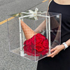 透明亚克力花盒鲜花包装花束有钱花包花盒永生花礼物花艺盒子材料