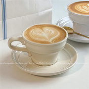 欧式ins中古陶瓷咖啡杯碟精致下午茶红茶杯高级仪式感简约拿铁杯