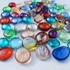装饰玻璃砂鱼缸小鱼缸雨花假石头扁珠玻璃石搭配五彩彩石子彩色