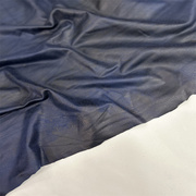 进口微弹深蓝色薄型涂层麂皮绒布料春秋外套连衣裙面料