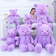 创意紫色薰衣草丝带熊公仔(熊，公仔)毛绒玩具布娃娃可爱薰衣草小熊玩偶