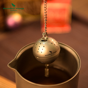 必唯纯钛过滤茶球户外茶叶蛋，露营茶漏野营茶滤网，泡茶神器茶隔便携
