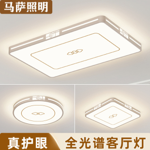 新中式客厅灯现代简约大气2024大灯方形吸顶灯具，大全卧室主灯