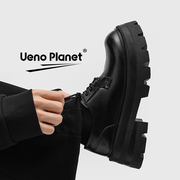 Cleanfit穿搭休闲德比鞋厚底增高男鞋2024百搭英伦风大头皮鞋
