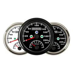 汽车改装GPS车速表转速表二合一带左右灯通用型码表转速表传感器