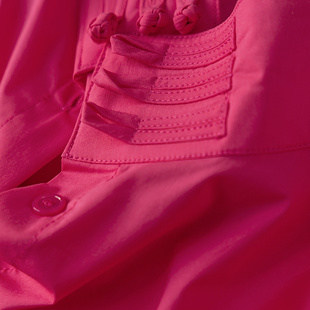 d惊艳玫红设计感新中式盘扣，立领圆弧摆衬衫，汉服2024女春天家1p21
