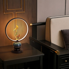 新中式台灯中国风陶瓷卧室床头灯现代简约书房灯创意仿古禅意灯具