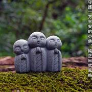 可爱日式小和尚京都地藏造型鱼缸水族盆景搭配摆件家居香薰装饰