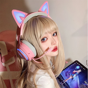 somic硕美科耳机头戴式有线手机，电脑通用电竞游戏耳麦可爱猫耳朵