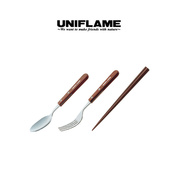 uniflame户外便携餐具，筷子叉勺组套装，环保餐具野餐露营铁木筷子