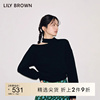 lilybrown2023秋冬甜美露肩，设计感百搭套头，毛衣lwnt235063