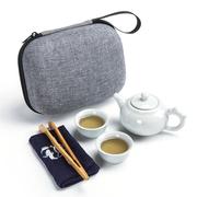 便携茶具收纳包日式布袋一壶二杯户外旅行茶杯包布艺棉麻茶道配件