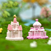 微景观现代树脂工艺品仿真建筑梦幻月亮童话城堡园艺蛋糕饰品摆件