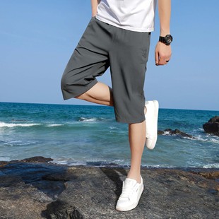 夏季男士超薄款运动休闲七分裤7分裤子，宽松夏天夏装短裤五分健身