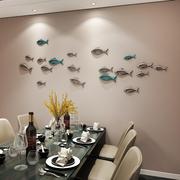 陶瓷墙壁挂饰荷叶，墙饰玄关壁饰创意背景墙上挂件，客厅墙面装饰品鱼