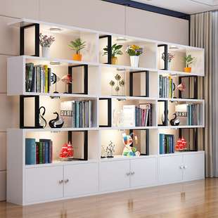 书架落地隔断置物架简约创意办公室卧室家用收纳儿童客厅书柜现代
