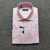 A品牌粉色条纹休闲商务衬衫长袖春秋修身纯色职场应酬衬衣